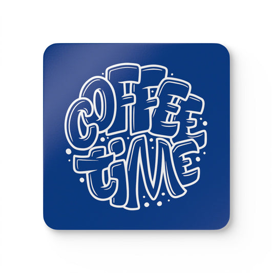 Coffee Time, Blue Corkwood Coaster Set