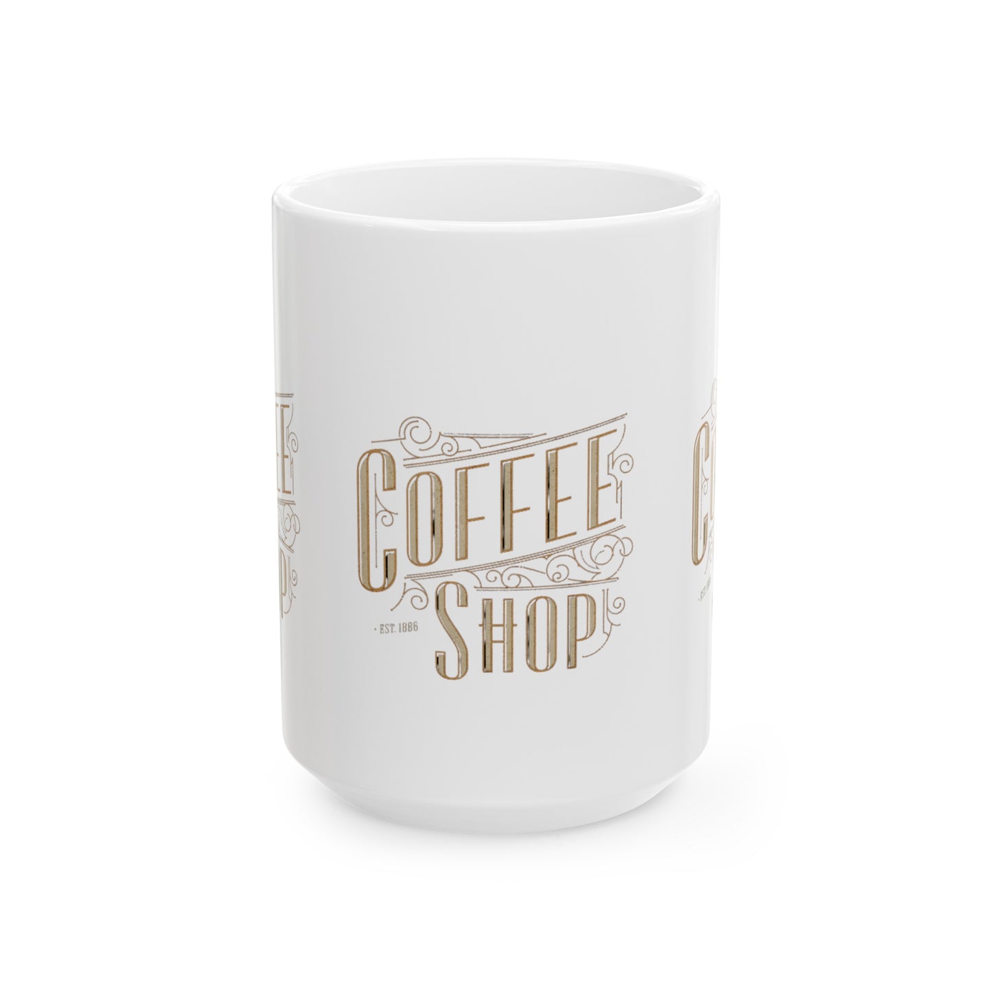 Coffee Shop Ceramic Mug, (11oz, 15oz)