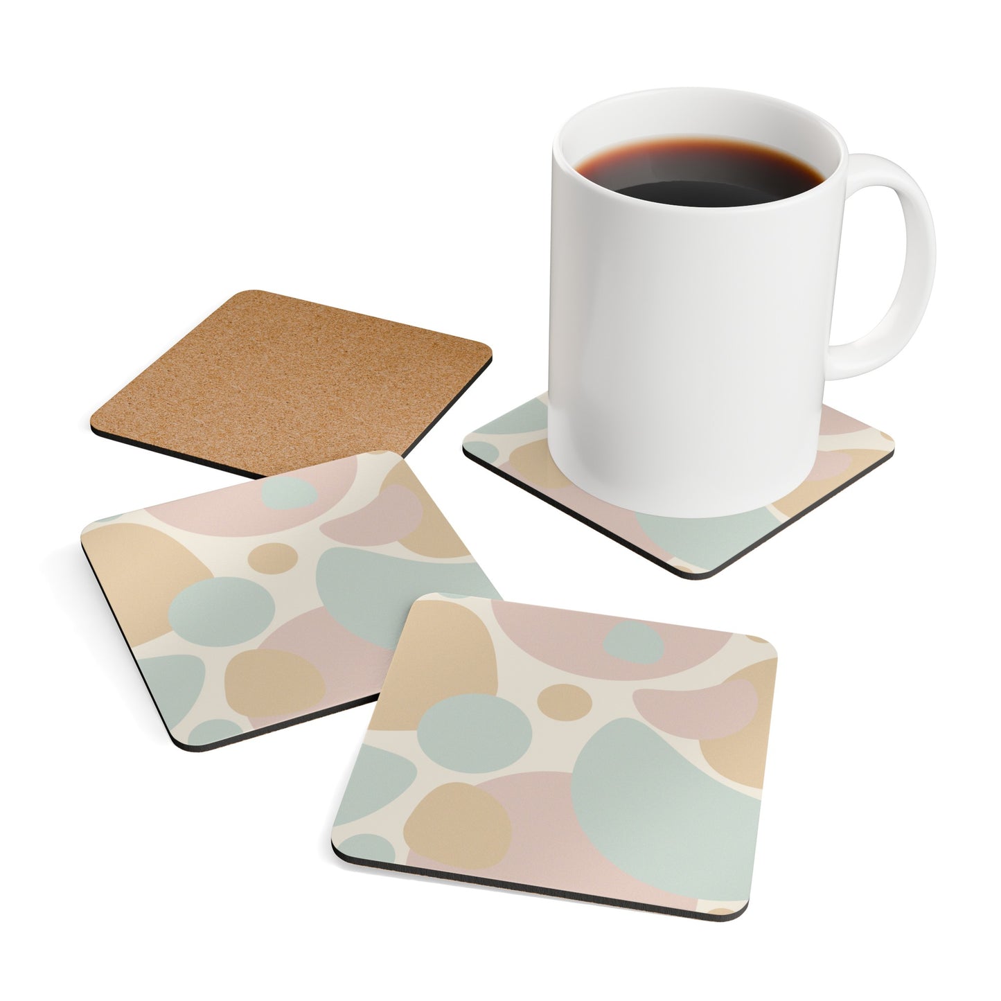 Boho Design Corkwood Coaster Set