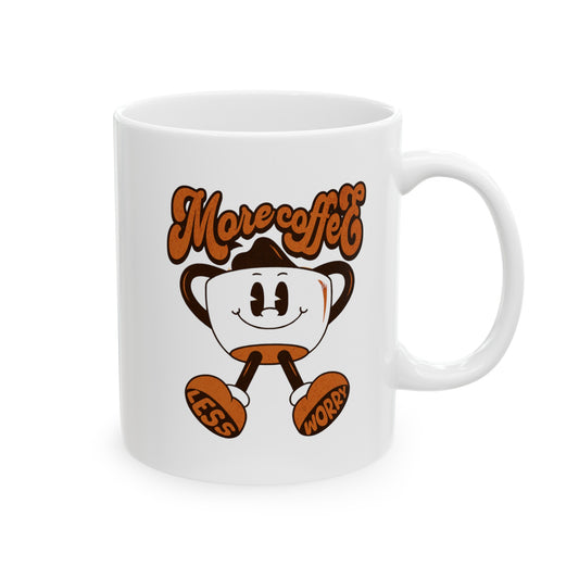 Humorous Coffee Mug Cartoon Ceramic Mug, (11oz, 15oz)