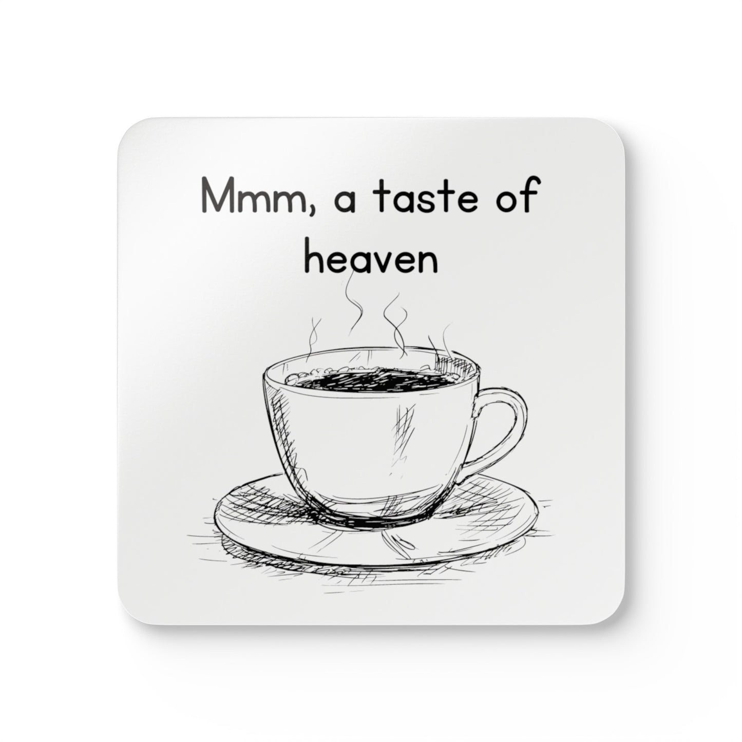 Mmm, A Taste Of Heaven Corkwood Coaster Set