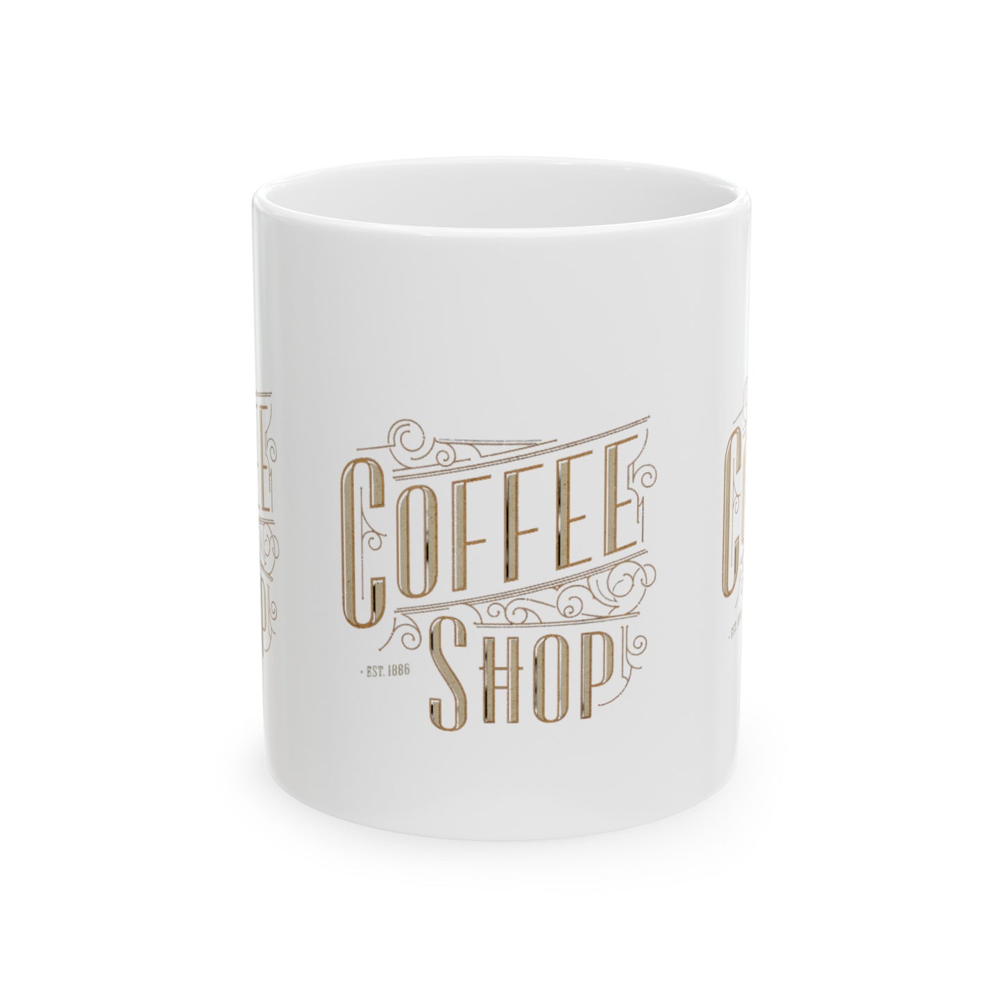 Coffee Shop Ceramic Mug, (11oz, 15oz)